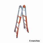 LUXIAME Escabeau acier 4 marches 2.85m ART0294M