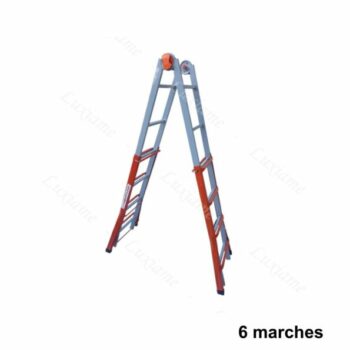 LUXIAME escabeau telescopique 7+7 acier ART02997