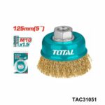 TOTAL brosse coupe metallique avec ecrou 125mm TAC31051