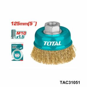 TOTAL brosse coupe metallique avec ecrou 125mm TAC31051