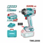 TOTAL cle a choc 500nm avec 2 batteries 20v 4ah TIWLI2050