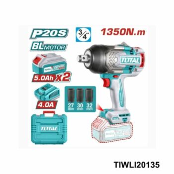 TOTAL Cle a choc brushless 1350nm a/2b 20v 5ah TIWLI20135