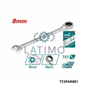 TOTAL Cle mixte a cliquet 08mm TCSPAR081