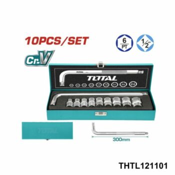 TOTAL Jeu 10 douilles 1/2″ THTL121101