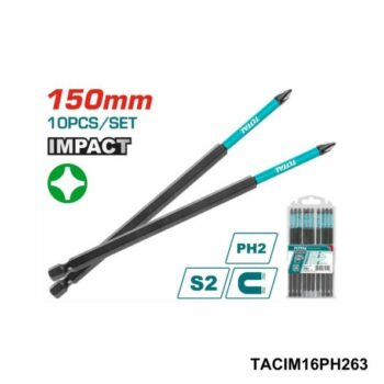 TOTAL Jeu 10 embouts ph2 long TACIM16PH263