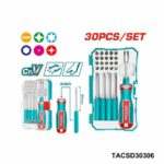 TOTAL Jeu 30 embouts de tournevis TACSD30306