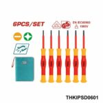 TOTAL Jeu 6 tournevis isolees 1000v THKIPSD0601