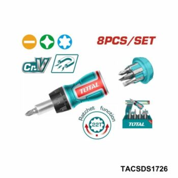 TOTAL Jeu tournevis courts 8en1 TACSDS1726