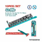 TOTAL jeux de 10 douilles 3/8″ THTISD38104