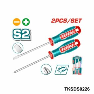 TOTAL jeux de 2 tournevis americain-francais TKSDS0226