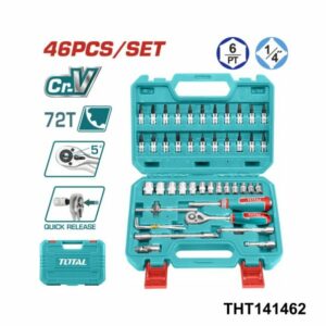 TOTAL jeux de 46 douilles 1/4 THT141462