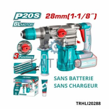 TOTAL Marteau perforateur 20v 28mm sans b/Ch TRHLI20288