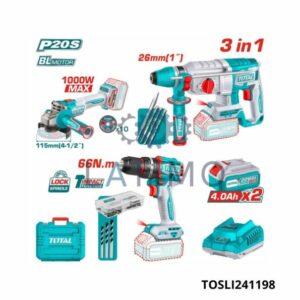TOTAL Pack outillage 3en1 4ah TOSLI241198