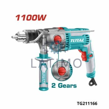 TOTAL Perceuse a percussion 1100w 16mm + charbon TG211166