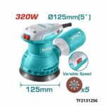 TOTAL ponceuse rotative 320w Φ-125mm + 5 ab TF2131256