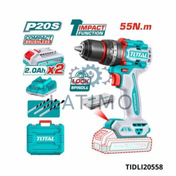 TOTAL Visseuse perceuse 55nm mandrin metal a/2b TIDLI20558