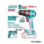 TOTAL visseuse perceuse mandrin metal 66nm TIDLI206681