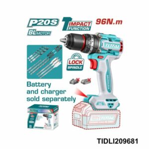 TOTAL Visseuse perceuse sans fil mandrin metal 96nm TIDLI209681