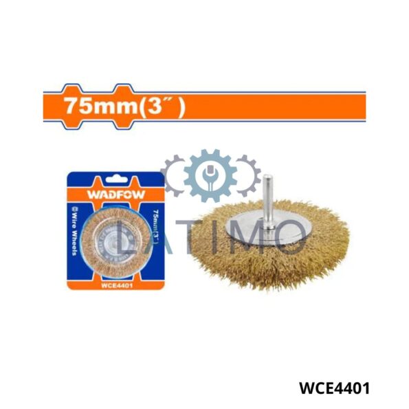 WADFOW Brosse mtq plate a tige 75mm WCE4401