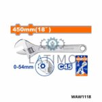 WADFOW cle a molette chrome 18″ 450mm WAW1118
