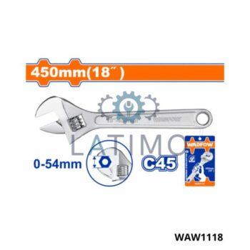 WADFOW cle a molette chrome 18″ 450mm WAW1118