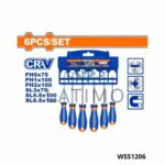 WADFOW jeu 6 tournevis cr-v WSS1206