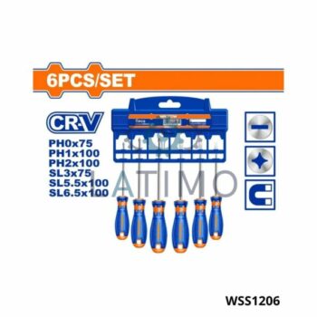 WADFOW jeu 6 tournevis cr-v WSS1206