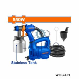 WADFOW pistolet de peinture tasse acier inoxydable 550w WEG2A51